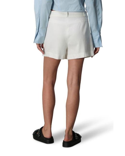 Rag & Bone Blue Esme Pleated Front Cotton Blend Skort