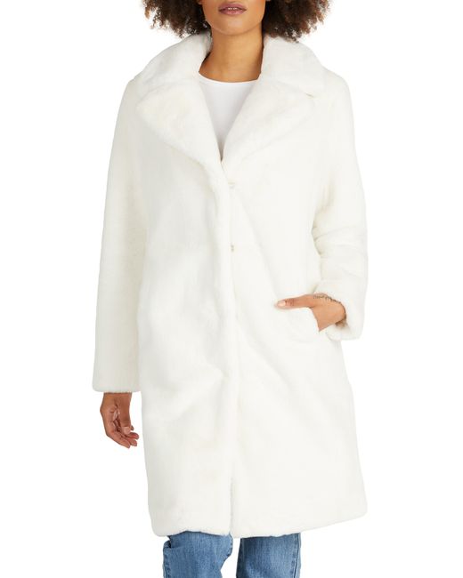 NVLT White Faux Fur Coat