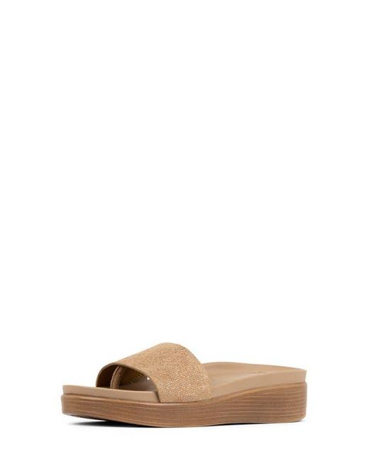 Donald J Pliner Brown Fiji Suede Slide Sandal