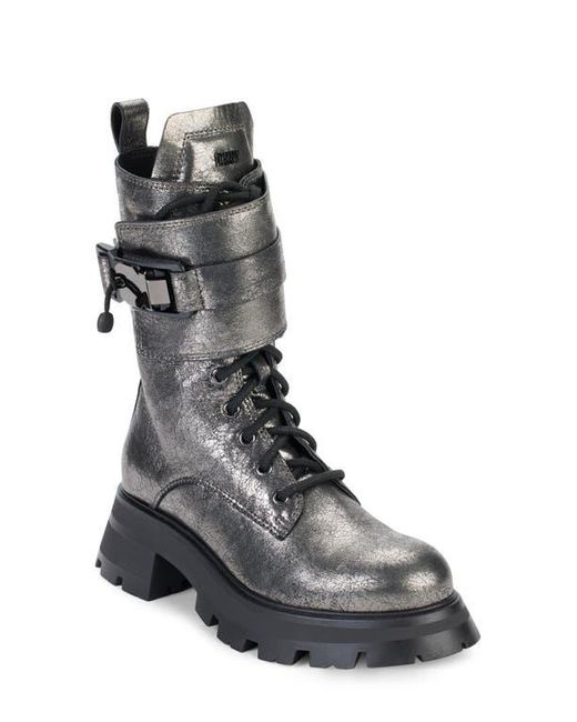 DKNY Gray Sava Combat Boot
