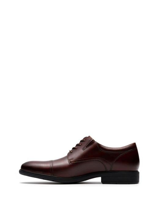 Clarks Brown Steadwell Cap Oxford for men