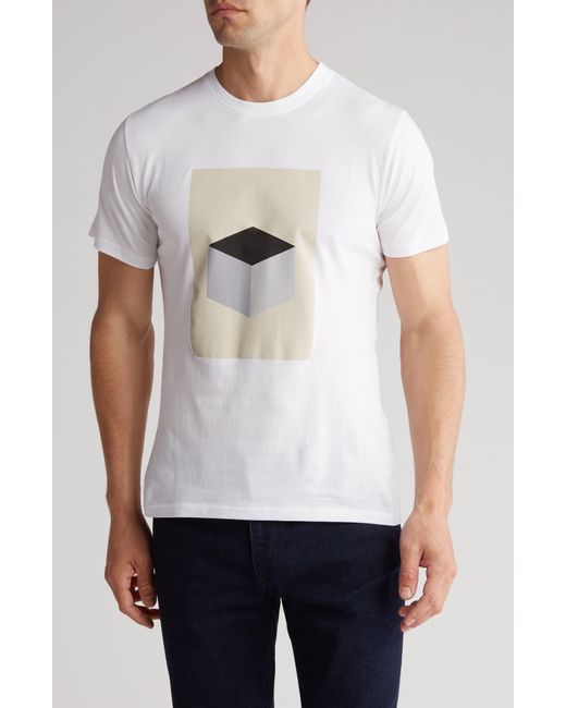 T.R. Premium White Abstract Graphic Print T-shirt for men