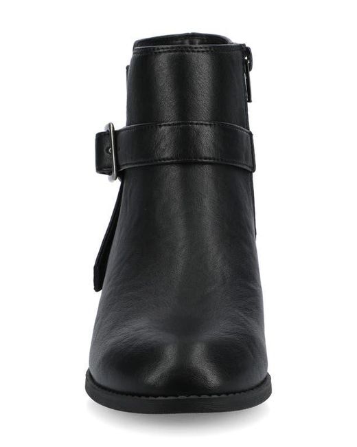Journee Collection Black Devina Buckle Boot