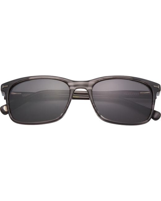 Ted Baker Gray 56Mm Polarized Rectangular Sunglasses for men