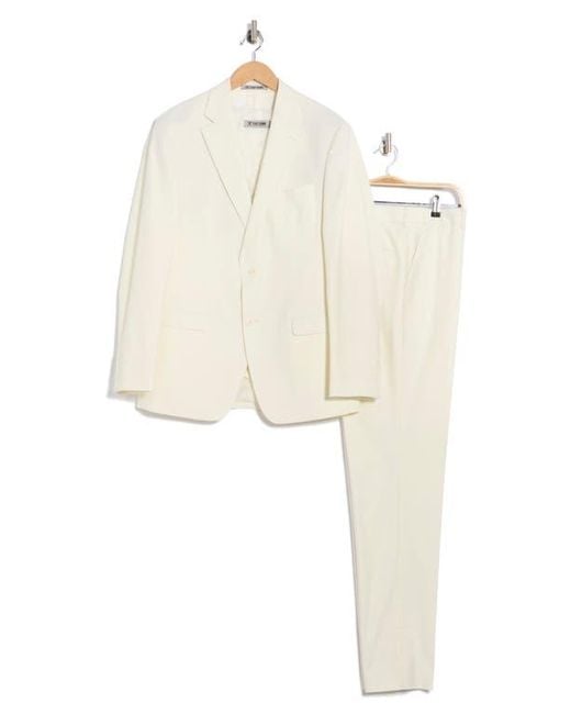ZEGARIE Natural Solid 3-Piece Suit for men