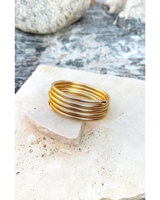 Adornia Metallic Flexible Coil Stack Bracelet