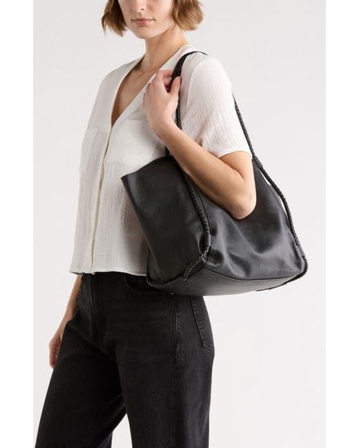Lucky Brand Zila Leather Tote Bag in Black | Lyst