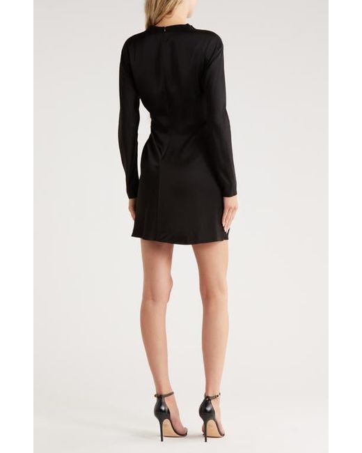 A.L.C. Black Georgia Long Sleeve Ruched Dress
