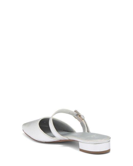 Bruno Magli White Pia Pointed Toe Mule