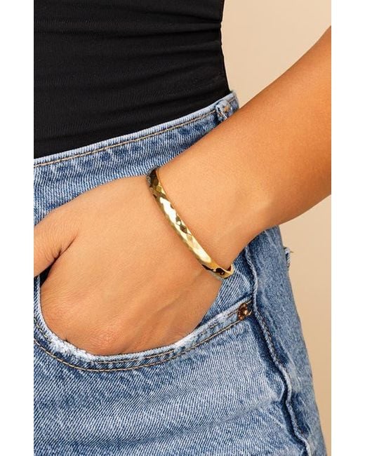 Sterling Forever Metallic Verlyn Hammered Bangle Bracelet