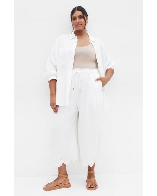 City Chic White Alaia Drawstring Pants