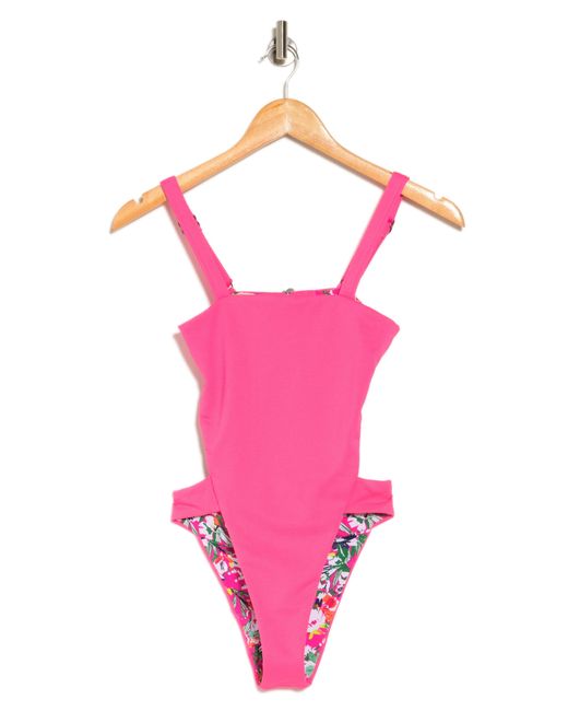 Maaji Pink Fuchsia Dianthus Alicia Trikini One-piece Swimsuit