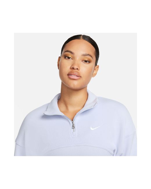Nike Blue X Serena Williams Design Quarter Zip Fleece Top
