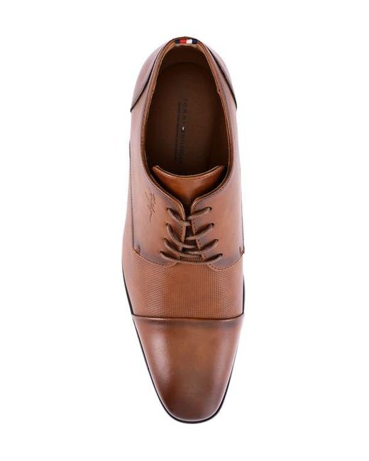 Tommy Hilfiger Brown Leather Derby Dress Shoes for men