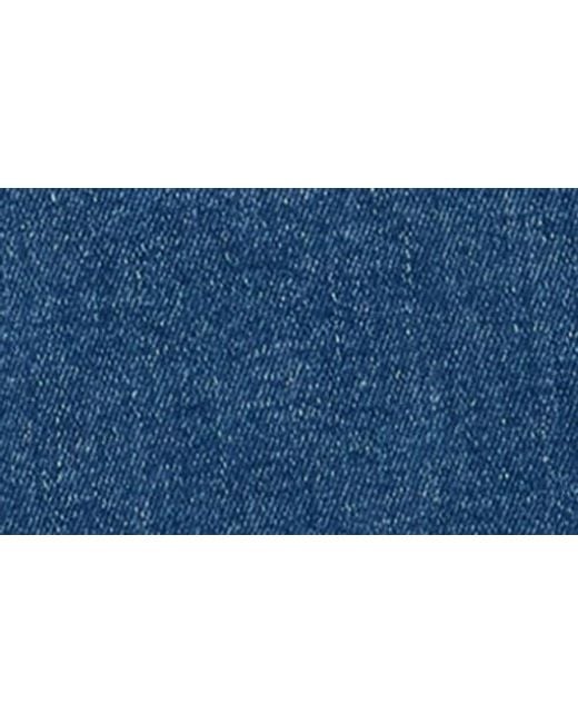 7 For All Mankind Blue Collarless Denim Jacket