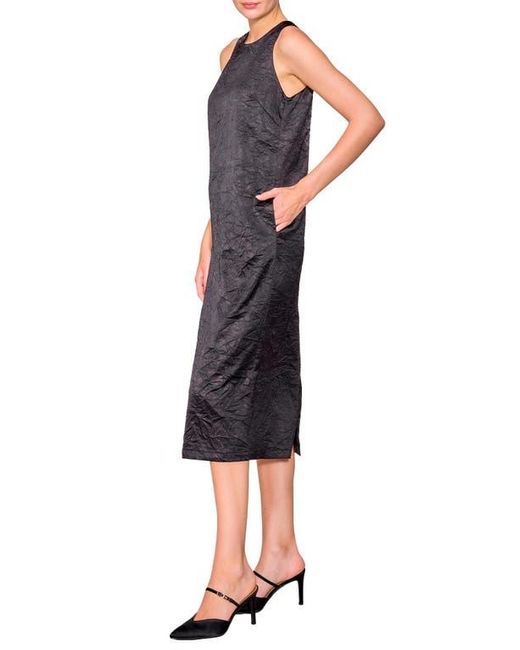 MELLODAY Black Textured Popover Shift Dress