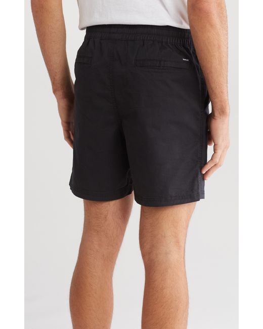 Hurley Black Itinerary Stretch Cotton Shorts for men