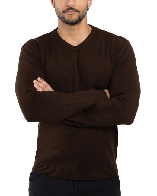 Xray Jeans Brown Crewneck Knit Pullover Sweater for men