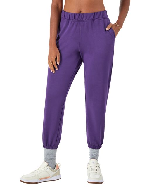 Champion Purple Soft Knit Sweatpants