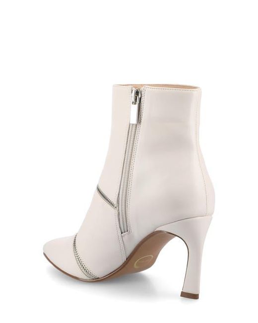 Journee Collection White Catoa Zip Boot