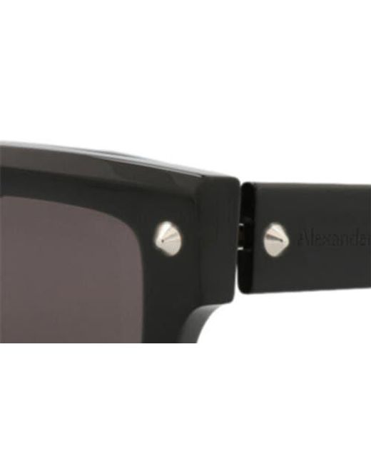 McQueen Black 52Mm Rectangle Sunglasses