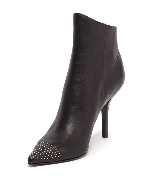 leather stiletto booties