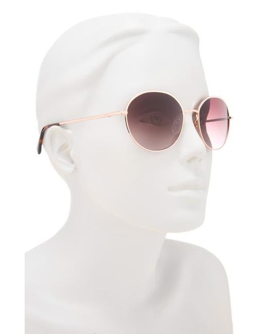 Ted Baker Pink 56Mm Gradient Round Sunglasses