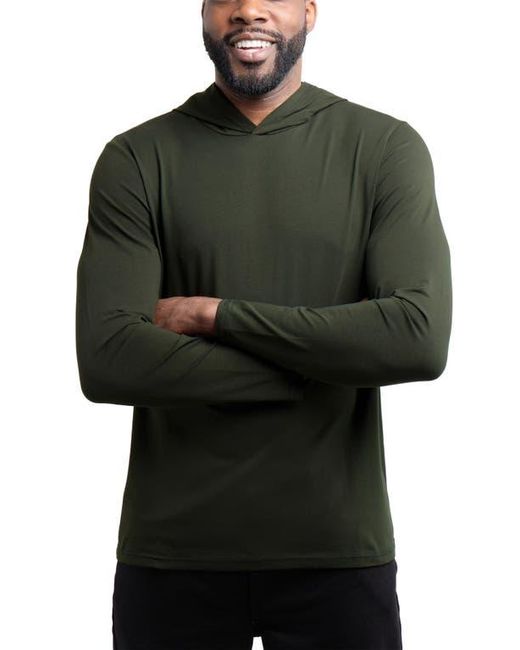 Xray Jeans Green Long Sleeve Hooded T-Shirt for men