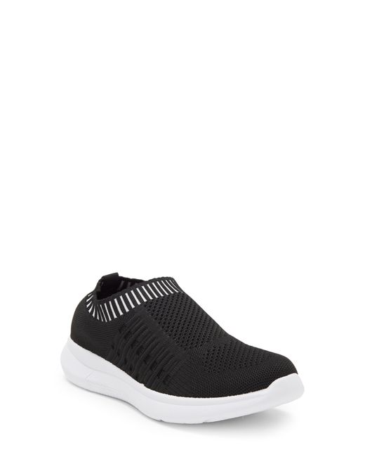 Danskin Black Textured Knit Slip-on Sneaker