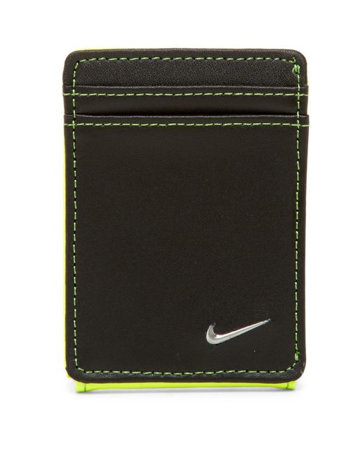Nike Multicolor Leather Block Front Pocket Wallet for men