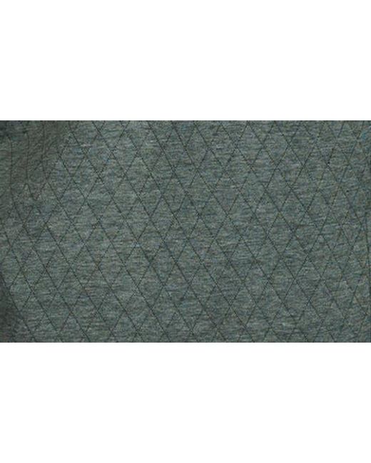 Tailorbyrd Gray Hidden Snap Front Quilted Pullover for men