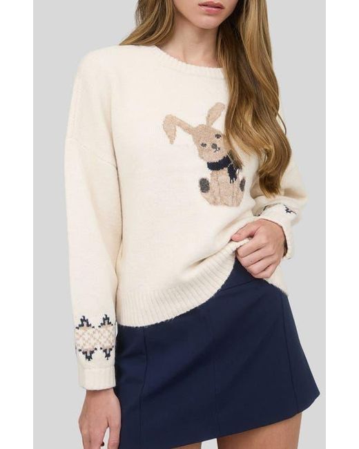 Blu Pepper White Bunny Sweater
