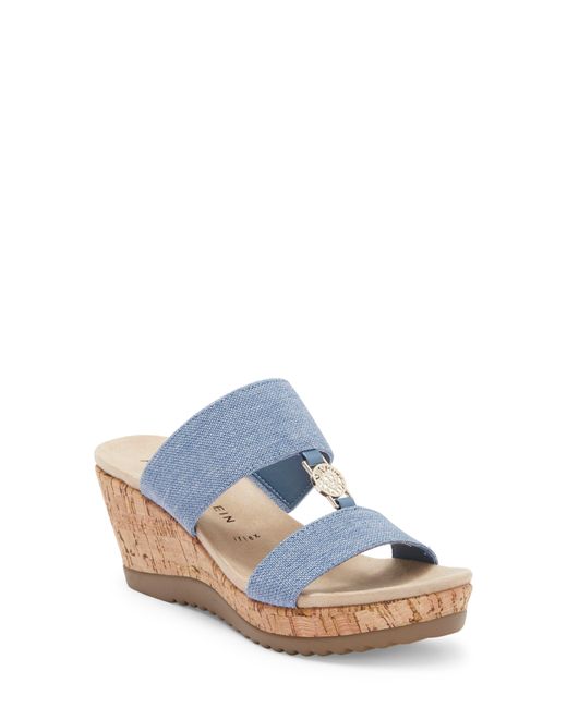 Anne Klein Blue Reese Platform Sandal