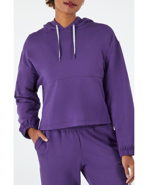 Champion Purple Soft Crop Pullover Hoodie