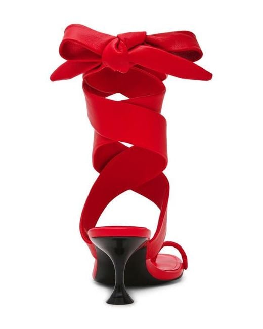 Steve Madden Symone Ankle Wrap Sandal in Red | Lyst Steve Madden Symone Ankle Wrap Sandal in Red | Lyst