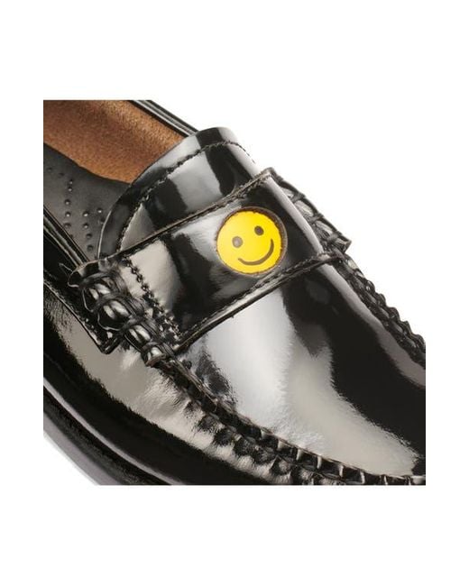 G.H.BASS Black Whitney Emoji Loafer