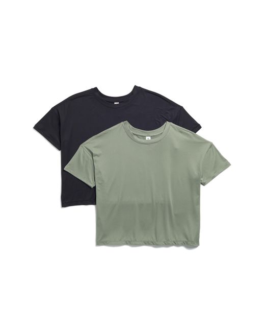 90 Degrees Multicolor 2-pack Deluxe Cropped T-shirts