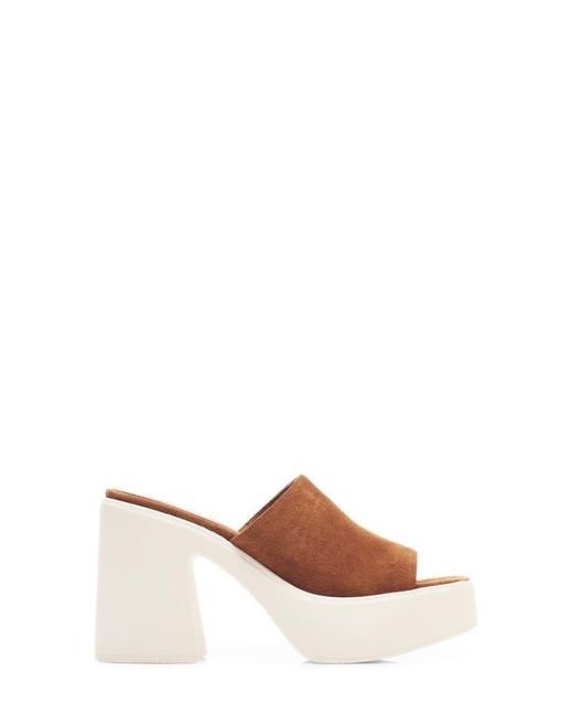 Free People Brown Zoe Platform Slide Sandal