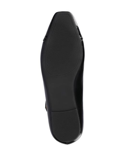 Journee Collection Black Thea T-Strap Flat