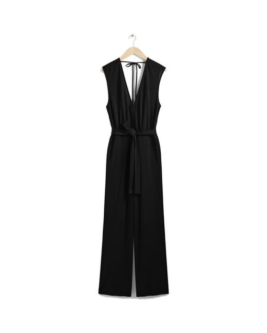& Other Stories Black Maxima Speed Jumpsuit
