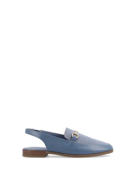 Journee Collection Blue Lainey Slingback Flat