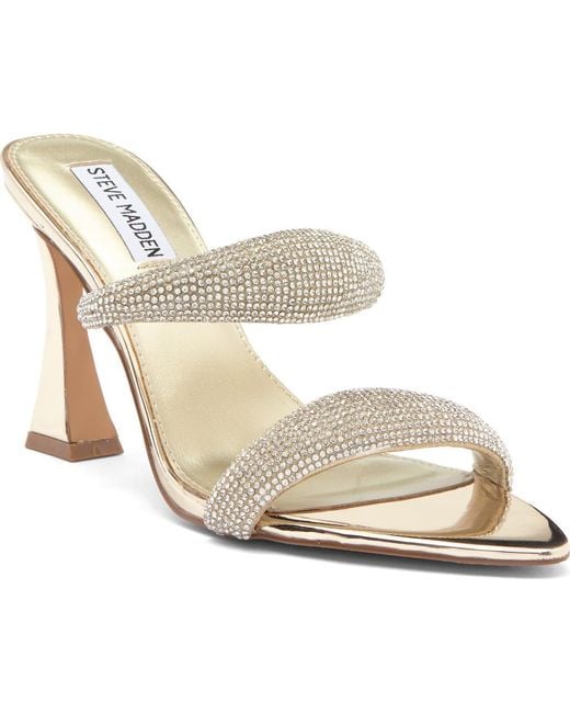 【Steve Madden】Harperr スライド サンダル Steve Madden Harperr Slide Sandal in Metallic | Lyst
