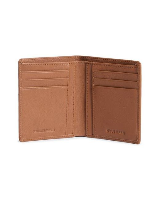 Cole Haan Brown Slim Duofold Leather Wallet for men