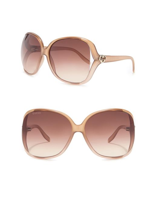 Gucci Brown 60mm Oversized Square Sunglasses
