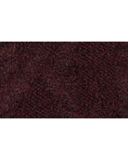 AllSaints Purple Cable Knit Gloves