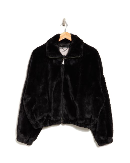 Bcbgeneration velvet top hooded bomber coat