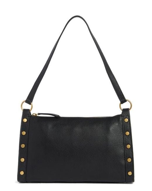 Vince Camuto Black Lisha Studded Leather Shoulder Bag