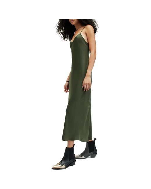 slim fit dress slacks Forest Green Slip Bodycon Midi Dress – Gabi Swimwear