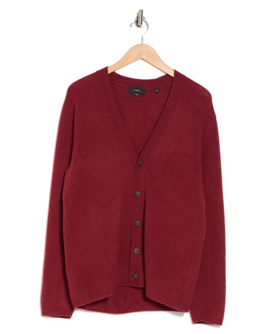 Vince Red Plush Cashmere Cardigan In Vermouth At Nordstrom Rack for men