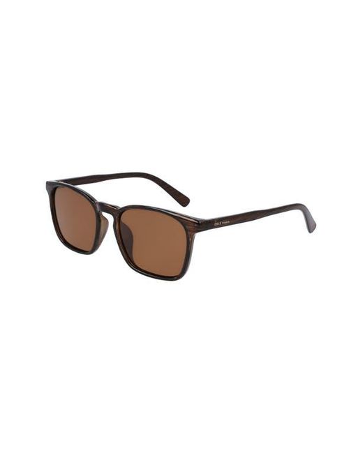Cole Haan Brown 54Mm Plastic Square Polarized Sunglasses for men